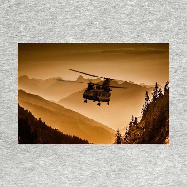 Chinook Sepia by aviationart